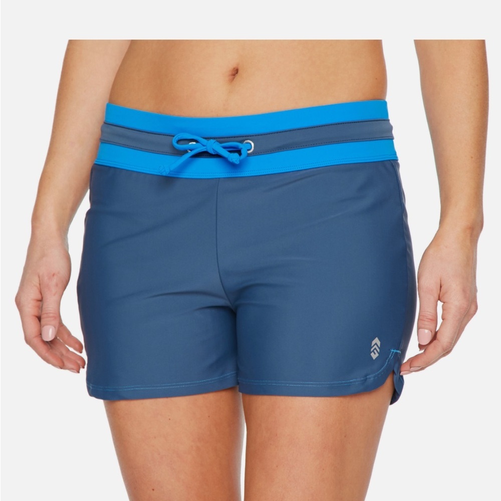 Blue Swim Shorts with Brief Lining